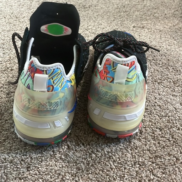 Nike LeBron James 18 Gang Black Pink Blast XVIII Multi-Color - size 7 EUC - Picture 3 of 10